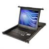 Avocent 1U 17-inch LCD console with integrated 16-port KVM switch, PS/2 keyboard, trackball ECS17KMM8